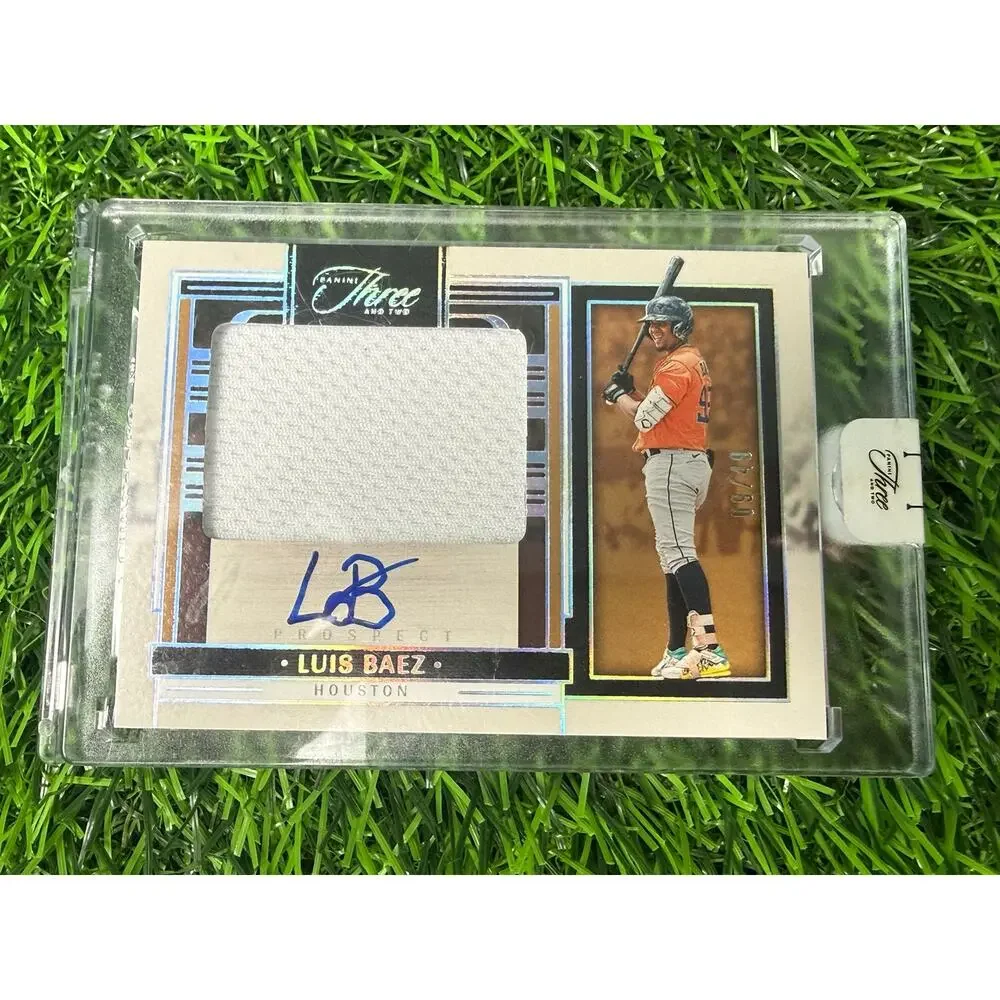 2024 Panini Three and Two Luis Baez 2 Auto /99 Dual Jersey /32 Astros 3 Card Lot